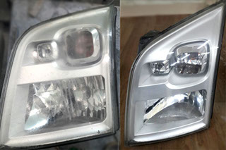 Поліровка фар автомобіля.