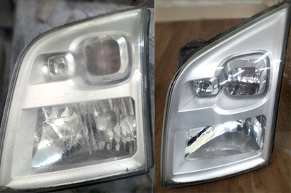 Поліровка фар автомобіля.