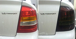 Тонування задніх фар вінілової плівкою.