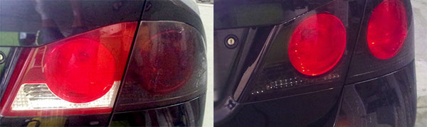 Тонування задніх фар вінілової плівкою.